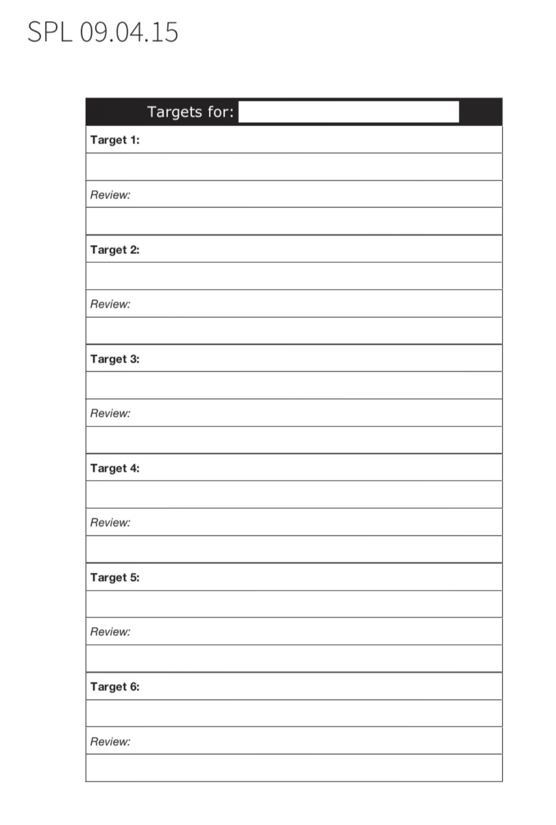 goal planning sheet for a custom student planner